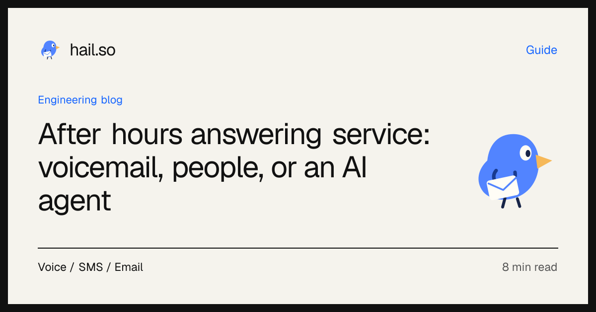 After hours answering service: voicemail, people, or an AI agent