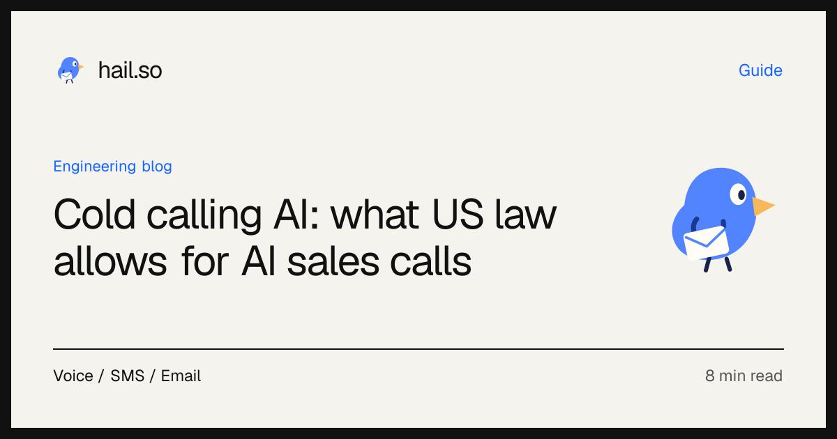 Cold calling AI: what US law allows for AI sales calls