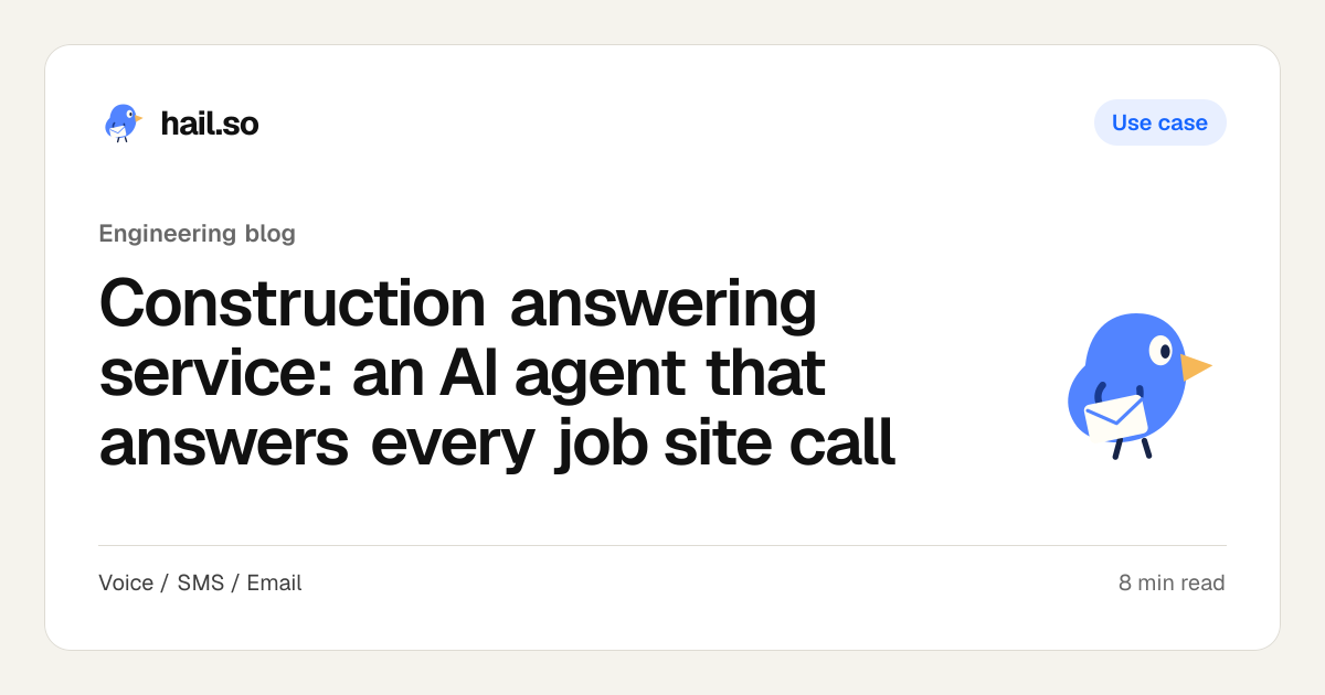 Construction answering service: an AI agent that answers every job site call