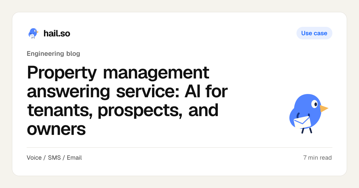 Property management answering service: AI for tenants, prospects, and owners